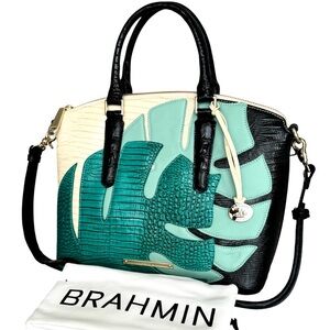 🆕 Brahmin Duxbury Satchel Turquoise Belem Shoulder Bag